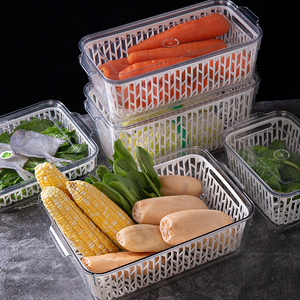 Food Storage Containers Refrigerator Organizer Stackable Storage Bin Baskets With Lids