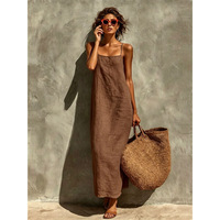 Jupe longue droite unie anti-plis style doux pour femme, collection été, best-seller