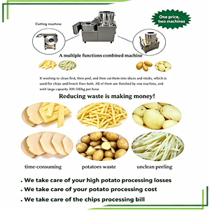 Multifunctional Root <b>Vegetable</b> Processor Automatic Potato Carrot Peeling Washing Slicing Machine for Food Processing Plant - Product Image 4