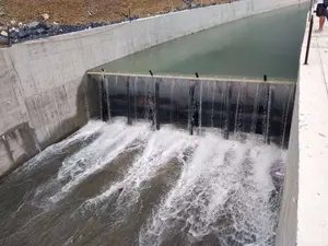 Système de barrage de bouclier avec vessie d'air/barrage en caoutchouc