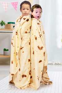 Mantas de Franela Personalizadas al por Mayor 100% Poliéster con Diseño de <span class=keywords><strong>Pizza</strong></span>, Mantas Suaves con Diseño de Burrito y Tortilla - Product Image 6