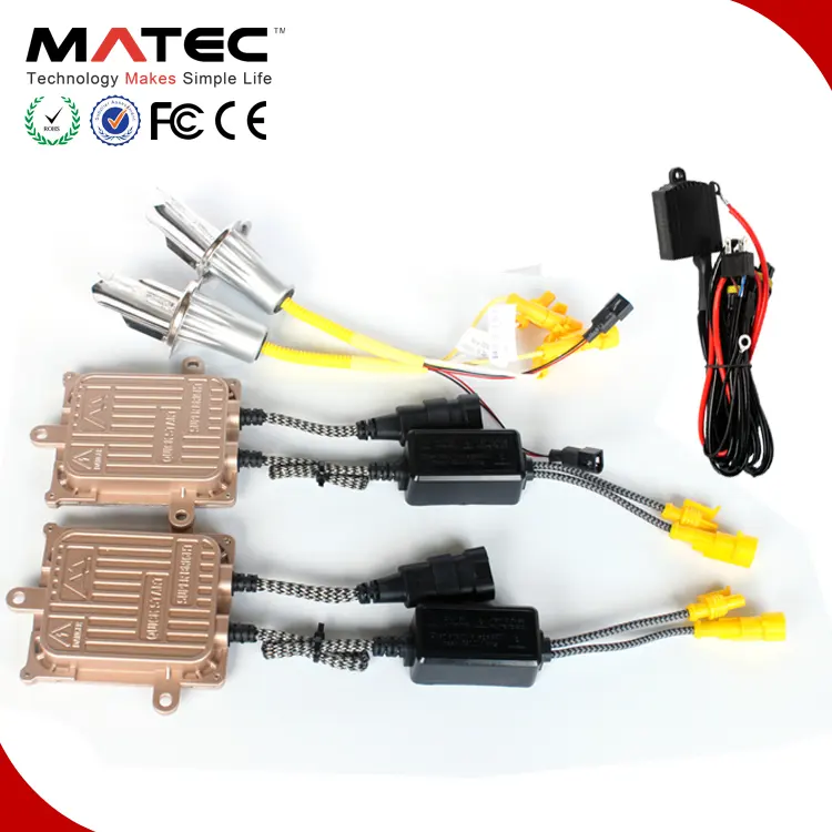 Quảng Châu Matec H7 H4 H9 9005 Hid Kit 9012 Xe Xenon Đèn Pha 12V 55 Wát 75 Wát 100 Wát HID Xenon Kit Ballast