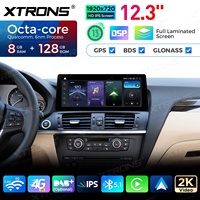 Autoradio Android 12,3 pouces 8+128 Go avec navigation pour BMW X3 F25 (2011-2013) système CIC, écran 2K Snapdragon 680, 4G mondial XTRONS