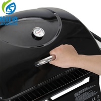 Parrilla de Gas Portátil JIASHIDA de 2 Quemadores, Construcción de Acero, Acabado con Recubrimiento en Polvo, Encendido Piezoeléctrico, Carrito, para 5-10 Personas, Certificación CE