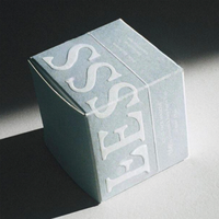 Boîte en papier cosmétique en coton blanc personnalisée, boîte d'emballage pour bijoux personnalisée avec logo en relief