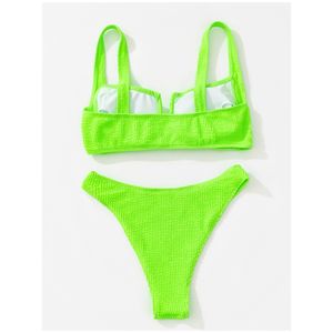 Bikini Sexy con Tirantes en V y Aros, Traje de Baño de Tela Especial para el Verano 2022, Traje de Baño para Mujer, Conjunto de Bikini Push-up, Traje de Baño Brasileño para Playa - Product Image 6