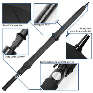 <span class=keywords><strong>Parapluie</strong></span> de voyage de luxe personnalisé à logo, <span class=keywords><strong>grand</strong></span> format, double couche, 30 pouces, coupe-vent, ouverture automatique, promotionnel, de marque - Product Image 2