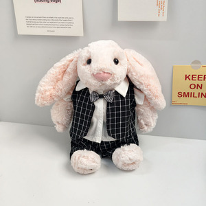 Conjunto de Ropa <span class=keywords><strong>para</strong></span> Muñeca Bonnie Bunny de 32 cm, Conejo de Peluche con Orejas Caídas, Vestido de Novia con Perlas <span class=keywords><strong>para</strong></span> Muñecas Jellycats - Product Image 4