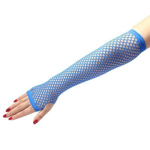 Guantes Largos de Malla para Fiesta y Baile, Estilo Punk, Medios Dedos, para Club Nocturno, Sexys - Product Image 6