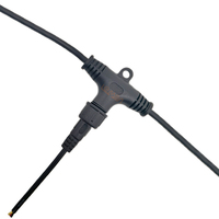 T Type 5 voies 3Pin M15 connecteur de répartiteur de puissance étanche câble étanche IP68 pour éclairage extérieur