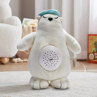 Mignon Apaisant Ours Sommeil Loutre Pingouin Peluche Jouet Tissu Poupée Respirant Rougeoyant Petite Eau Paresseux Son Lumière pour l'Anniversaire des Enfants