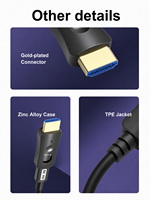 Câble Fibre Optique AOC HDMI 2.1 8K 48 Gbps Élimine l'Atténuation du Signal Idéal pour la Transmission à Longue Distance