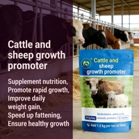 Complément alimentaire pour la croissance nutritionnelle des bovins, des ovins et des chevaux, enrichi en acides aminés et favorisant la prise de poids, sachet de 1000g