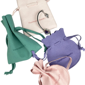 Wholesale Emboss Mini Jewelry Microfiber Velvet Jewellery <b>Gift</b> Bag Jewelry Pouch With Logo Suede <b>Envelope</b> <b>Gift</b> Bag - Product Image 5