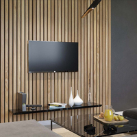 Panneau acoustique en bois 600*600 Chêne Blanc Insonorisant Grand Lamelle Imperméable Écologique Utilisation Intérieure Panneaux acoustiques