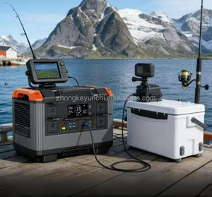 Alimentation électrique portable d'urgence 2,4 kW 2000 Wh, alimentation bidirectionnelle pour le camping en plein air - Product Image 1