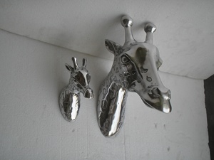 <b>Large</b> Aluminum <b>Giraffe</b> Head Statue Sculpture Metal Figurine Casting Technique - Product Image 4