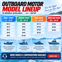 Mesin Motor Tempel Bensin Berpendingin Air Aspirasi Alami Seri BF Honda BF115 BF150 BF200 BF225 untuk Kapal Nelayan dan Kapal Pesiar
