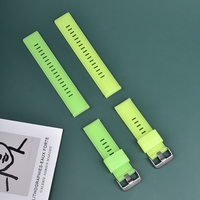 Bracelet de montre en silicone 18mm 20mm 22mm couleur bleu néon rose vert en caoutchouc souple bracelet de montre à la mode qui brille dans le noir