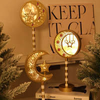 Lampe de nuit islamique de qualité supérieure, lune et étoile, décoration Eid Mubarak, certifiée ISO, lampe de table Ramadan pour la maison