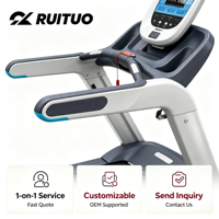 Tapis roulant électrique commercial avec écran LED, inclinaison manuelle, moteur 3-7HP, usage domestique, écologique, pour la musculation