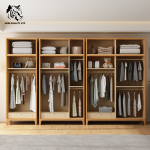 furniture factory low price customized <b>large</b> stock ready to ship storage <b>wardrobe</b> new design house furniture solid wood <b>wardrobe</b> - Product Image 5