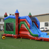 Château gonflable combiné Swirl Marble avec toboggan aquatique et piscine pour extérieur