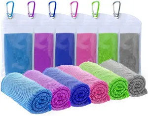 Охлаждающее полотенце для йоги/спорта/бега/тренажерного зала/тренировок/кемпинга, фитнеса, тренировок из микрофибры, полиэфирный полипропиленовый пакет, спортивные полотенца для дыхания