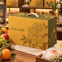 FOVAIRE Boîte Cadeau Réutilisable Écologique Personnalisée pour Fruits avec Poignée de Transport pour Présentation de Panier de Fruits Frais