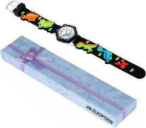 Ele นาฬิกาข้อมือควอตซ์ซิลิโคนลาย<span class=keywords><strong>การ์ตูน</strong></span>สำหรับเด็ก, หน้าปัด3D กันน้ำขนาด28มม. แบตเตอรี่ขนาด18-24เดือนของขวัญคริสต์มาสสำหรับเด็ก - Product Image 6