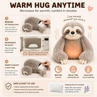 Peluche paresseux à bras longs lestée personnalisée, utilisable au micro-ondes, animal en peluche de soutien émotionnel, compagnon câlin et réconfortant