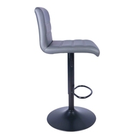 Tabouret de bar pivotant Li&Sung LS-DM400, luxe moderne, réglable en hauteur, capitonné, en cuir PU, base en métal