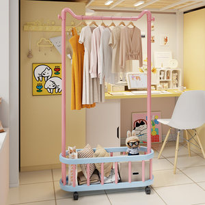 Clothing Organizer Coat Rack Standing Portable Minimalist Rectangle PP Material For Home Bedroom Use - Product Image 1