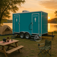 Remorque de toilette portable de luxe pour toilettes mobiles 2025 avec équipements VIP Remorque de salle de bain mobile pour événements en plein air
