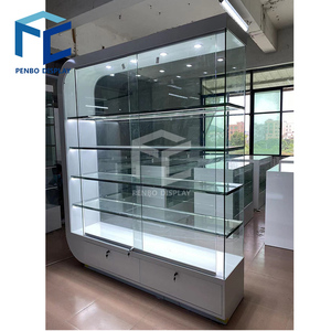 현대 카운터 의료 상점 최신 약국 랙 디자인 유리 디스플레이 캐비닛 약국 선반 판매 - Product Image 4