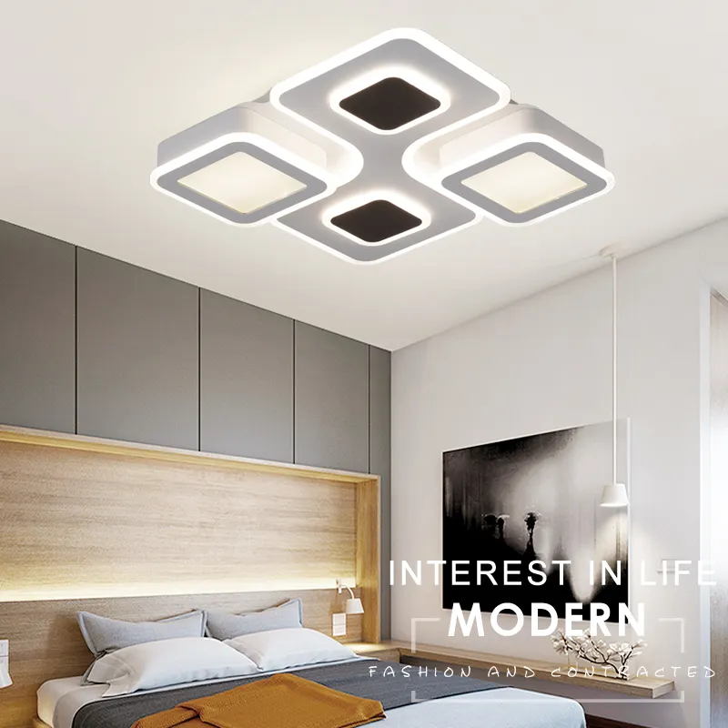 Fashionable Modern Simple Design Home Hotel Decorative Flush Mount Smart LED Chandelier Ceiling Light