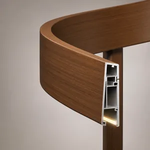 Profilé en aluminium courbé extensible 3D architectural pour rampe d'<span class=keywords><strong>escalier</strong></span> en colimaçon - Product Image 1