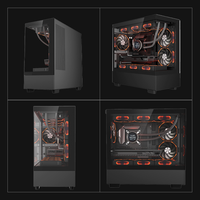Boîtier PC M-ATX direct usine, support GPU jusqu'à 420 mm, support radiateur 360 mm, avec baie pour bloc d'alimentation 200 mm et 9 emplacements pour ventilateurs