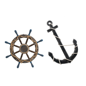 Vintage Pine Ship Wheel Wooden Wall Hanging Rustic Home <b>Decoration</b> Circular Design - Product Image 4