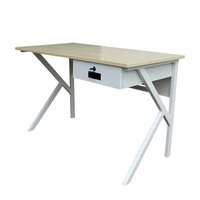 Escritorio de Oficina Minimalista con Patas Metálicas en Forma de K y Superficie Personalizable para Oficina y Sala de Estudio
