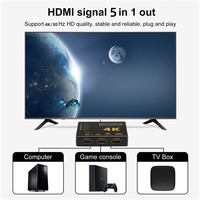Commutateur HDMI 3 5 ports 4K, séparateur, concentrateur, télécommande IR vidéo, boîte de commutation HDMI, 5 entrées 1 sortie 1080p pour Xbox, DVD, HDTV, PC, ordinateur portable, téléviseur
