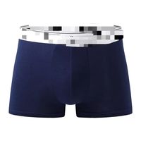 Caleçons Boxers Sans Coutures en Coton Pur pour Hommes, Respirants, Taille Haute, Tricotés, Vente en Gros Transfrontalière (ODM)