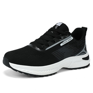 Men's White Mesh Walking <b>Shoes</b> Lace-up Round Toe Breathable Rubber Outsole EVA Midsole All Seasons Casual Sneakers - Product Image 2
