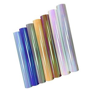 Vente en gros de rouleaux de vinyle de transfert de chaleur holographique PET à couleur changeante en <span class=keywords><strong>PVC</strong></span> PU pour vêtements chaussures tissus haute température - Product Image 2