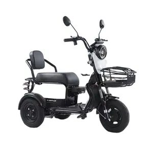 Yeni Model katlanmış 3 tekerlekler elektrikli Scooter 500 w eğlence elektrikli üç teker bisikletler yaşlı Mini elektrikli motosiklet için