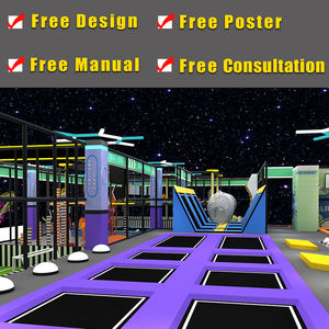 منطقة ألعاب داخلية بتصميم الباندا مع ألعاب متحركة وحديقة ترامبولين وحبال تسلق وأحواض كرات ملعب ممتع للأطفال - Product Image 3