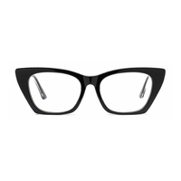 Montures de lunettes optiques en acétate œil-de-chat angulaire avec options de couleurs pour femmes, lunettes de vue sur ordonnance, OEM ODM, logo personnalisé