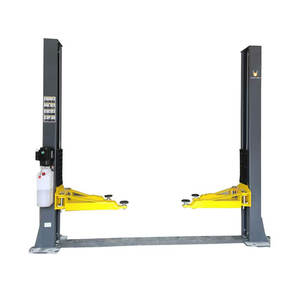 Peralatan perbaikan bengkel truk mobil angkat, dua tiang pengangkat otomatis 4 Ton awet dengan desain lantai yang kuat - Product Image 1