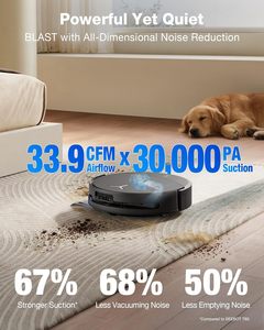 หุ่นยนต์ดูดฝุ่นและถูพื้น DEEBOT T90 PRO, แรงดูด 30,000Pa, ระบบทำความสะอาดตัวเองทันทีด้วย OZMO Roller Mop, ล้างด้วยน้ำร้อน - Product Image 4