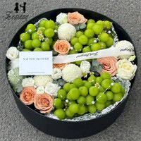 Cajas de Regalo para Frutas y Flores de la Marca AS3, para Manualidades Navideñas, con Ventanas Transparentes de Laminado, Portátiles, con Cuerda y Logotipo Estampado en Caliente